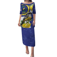 US Virgin Islands Puletasi Bananaquit Bird Mix Ginger Thomas Flower - Wonder Print Shop