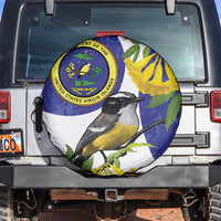 US Virgin Islands Spare Tire Cover Bananaquit Bird Mix Ginger Thomas Flower - Wonder Print Shop