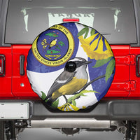 US Virgin Islands Spare Tire Cover Bananaquit Bird Mix Ginger Thomas Flower - Wonder Print Shop