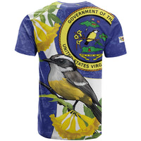 US Virgin Islands T Shirt Bananaquit Bird Mix Ginger Thomas Flower - Wonder Print Shop