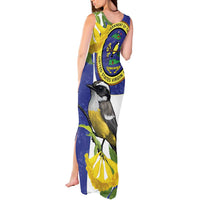 US Virgin Islands Tank Maxi Dress Bananaquit Bird Mix Ginger Thomas Flower - Wonder Print Shop