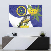 US Virgin Islands Tapestry Bananaquit Bird Mix Ginger Thomas Flower - Wonder Print Shop