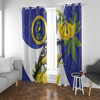 US Virgin Islands Window Curtain Bananaquit Bird Mix Ginger Thomas Flower - Wonder Print Shop