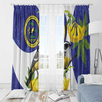 US Virgin Islands Window Curtain Bananaquit Bird Mix Ginger Thomas Flower - Wonder Print Shop