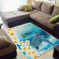 US Virgin Islands St Croix Area Rug Twin City Leatherback With Plumeria - Wonder Print Shop
