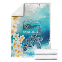 US Virgin Islands St Croix Blanket Twin City Leatherback With Plumeria