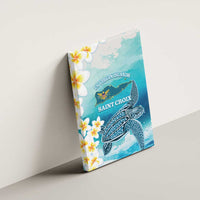 US Virgin Islands St Croix Canvas Wall Art Twin City Leatherback With Plumeria - Wonder Print Shop