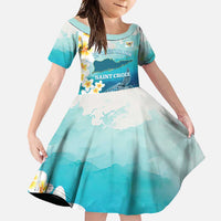 US Virgin Islands St Croix Family Matching Off Shoulder Maxi Dress and Hawaiian Shirt Twin City Leatherback With Plumeria - Wonder Print Shop