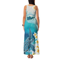 US Virgin Islands St Croix Family Matching Tank Maxi Dress and Hawaiian Shirt Twin City Leatherback With Plumeria - Wonder Print Shop