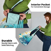 US Virgin Islands St Croix Grocery Bag Twin City Leatherback With Plumeria