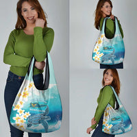 US Virgin Islands St Croix Grocery Bag Twin City Leatherback With Plumeria