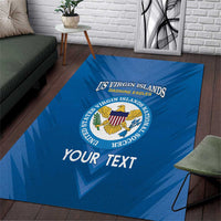 Custom US Virgin Islands Soccer Area Rug Go Dashing Eagles Sporty Style - Wonder Print Shop