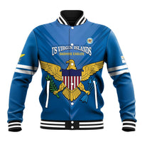 Custom US Virgin Islands Soccer Baseball Jacket Go Dashing Eagles Sporty Style - Wonder Print Shop