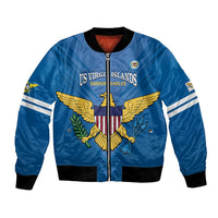 Custom US Virgin Islands Soccer Bomber Jacket Go Dashing Eagles Sporty Style - Wonder Print Shop