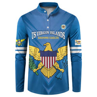 Custom US Virgin Islands Soccer Button Sweatshirt Go Dashing Eagles Sporty Style - Wonder Print Shop