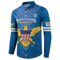 Custom US Virgin Islands Soccer Button Sweatshirt Go Dashing Eagles Sporty Style - Wonder Print Shop