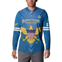 Custom US Virgin Islands Soccer Button Sweatshirt Go Dashing Eagles Sporty Style - Wonder Print Shop