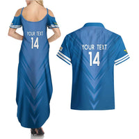 Custom US Virgin Islands Soccer Couples Matching Summer Maxi Dress and Hawaiian Shirt Go Dashing Eagles Sporty Style