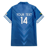 Custom US Virgin Islands Soccer Family Matching Off The Shoulder Long Sleeve Dress and Hawaiian Shirt Go Dashing Eagles Sporty Style