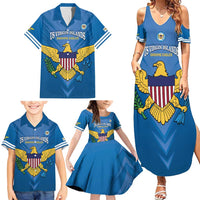 Custom US Virgin Islands Soccer Family Matching Summer Maxi Dress and Hawaiian Shirt Go Dashing Eagles Sporty Style - Wonder Print Shop