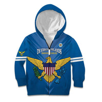Custom US Virgin Islands Soccer Kid Hoodie Go Dashing Eagles Sporty Style - Wonder Print Shop