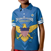 Custom US Virgin Islands Soccer Kid Polo Shirt Go Dashing Eagles Sporty Style - Wonder Print Shop