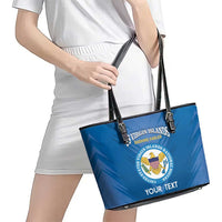 Custom US Virgin Islands Soccer Leather Tote Bag Go Dashing Eagles Sporty Style