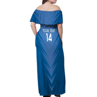 Custom US Virgin Islands Soccer Off Shoulder Maxi Dress Go Dashing Eagles Sporty Style - Wonder Print Shop