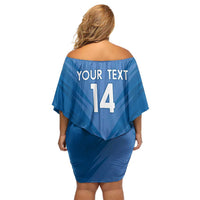 Custom US Virgin Islands Soccer Off Shoulder Short Dress Go Dashing Eagles Sporty Style - Wonder Print Shop
