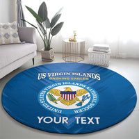 Custom US Virgin Islands Soccer Round Carpet Go Dashing Eagles Sporty Style - Wonder Print Shop