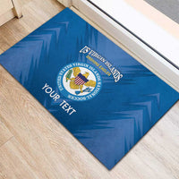 Custom US Virgin Islands Soccer Rubber Doormat Go Dashing Eagles Sporty Style - Wonder Print Shop
