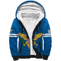 Custom US Virgin Islands Soccer Sherpa Hoodie Go Dashing Eagles Sporty Style - Wonder Print Shop