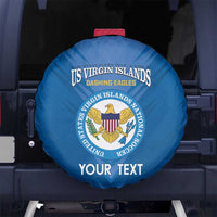 Custom US Virgin Islands Soccer Spare Tire Cover Go Dashing Eagles Sporty Style - Wonder Print Shop