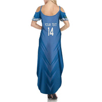 Custom US Virgin Islands Soccer Summer Maxi Dress Go Dashing Eagles Sporty Style - Wonder Print Shop