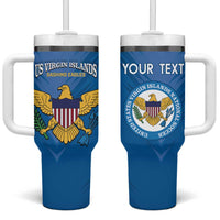 Custom US Virgin Islands Soccer Tumbler With Handle Go Dashing Eagles Sporty Style - Wonder Print Shop