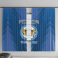 Custom US Virgin Islands Soccer Window Curtain Go Dashing Eagles Sporty Style - Wonder Print Shop