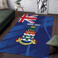 Personalised Cayman Islands Area Rug Coat Of Arms Grunge Style - Wonder Print Shop