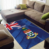 Personalised Cayman Islands Area Rug Coat Of Arms Grunge Style - Wonder Print Shop