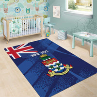 Personalised Cayman Islands Area Rug Coat Of Arms Grunge Style - Wonder Print Shop