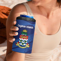 Personalised Cayman Islands 4 in 1 Can Cooler Tumbler Coat Of Arms Grunge Style