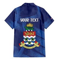 Personalised Cayman Islands Family Matching Mermaid Dress and Hawaiian Shirt Coat Of Arms Grunge Style - Wonder Print Shop