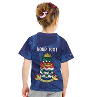 Personalised Cayman Islands Kid T Shirt Coat Of Arms Grunge Style - Wonder Print Shop