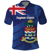 Personalised Cayman Islands Polo Shirt Coat Of Arms Grunge Style - Wonder Print Shop