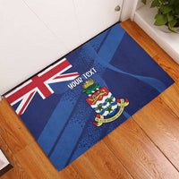 Personalised Cayman Islands Rubber Doormat Coat Of Arms Grunge Style - Wonder Print Shop