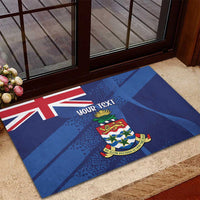 Personalised Cayman Islands Rubber Doormat Coat Of Arms Grunge Style - Wonder Print Shop