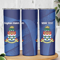Personalised Cayman Islands Skinny Tumbler Coat Of Arms Grunge Style - Wonder Print Shop