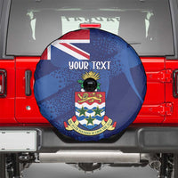 Personalised Cayman Islands Spare Tire Cover Coat Of Arms Grunge Style - Wonder Print Shop