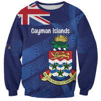 Personalised Cayman Islands Sweatshirt Coat Of Arms Grunge Style - Wonder Print Shop