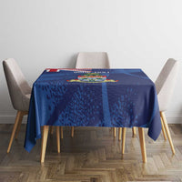 Personalised Cayman Islands Tablecloth Coat Of Arms Grunge Style - Wonder Print Shop