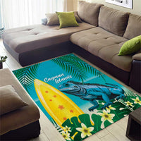Blue Iguana Cayman Islands Area Rug Turquoise Tropical Vibes - Wonder Print Shop